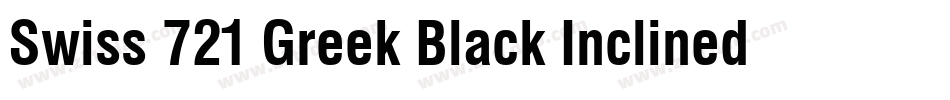 Swiss 721 Greek Black Inclined BT字体转换